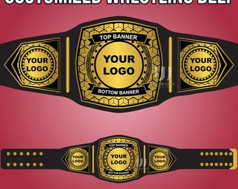 Customized Wrestling Championship Belt – Costum Logo / Name | Custom Wrestling, MMA & Boxing Title Belt Adult and Kid Size