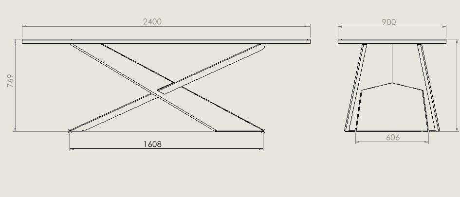 Modern DIY Dining Table – Laser Cut DXF Files 3D Plans | Industrial ...