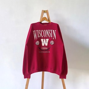 University of Wisconsin Badgers Shirt, Vintage Wisconsin Badgers NCAA Sweatshirt, Wisconsin Badgers Back To Back Champions Sweater