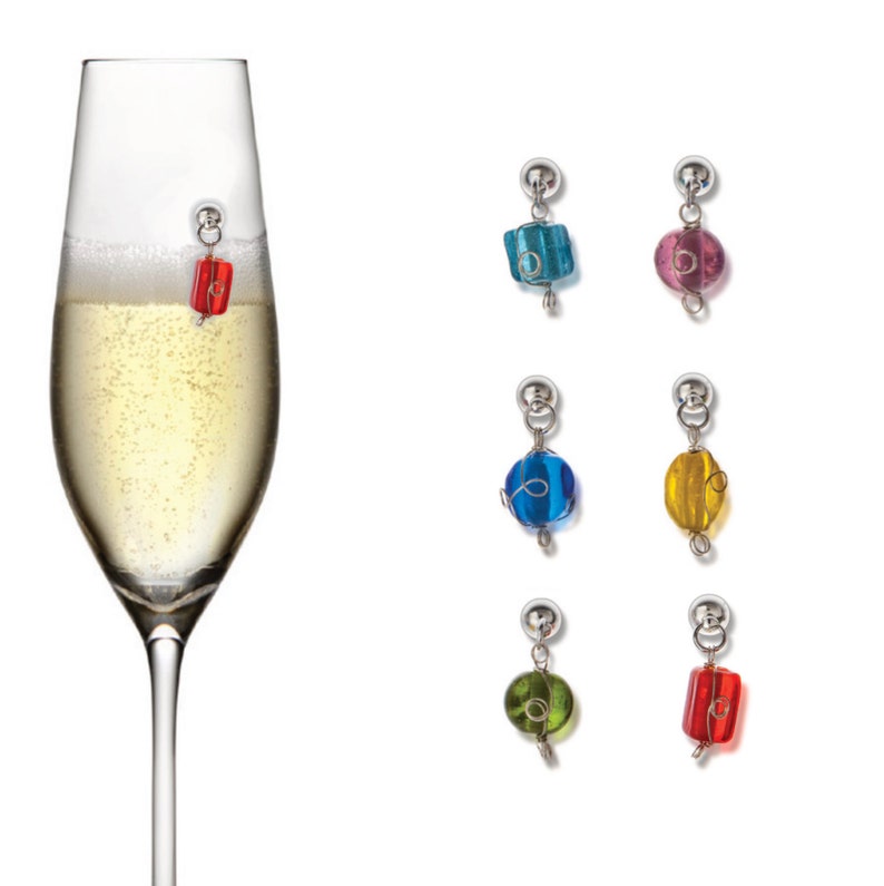 Wine Charms for Stemless Glasses Etsy