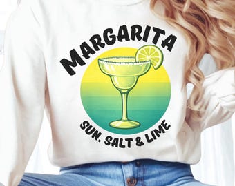 Sudadera Margarita, Camiseta de cóctel de verano, Camiseta de vacaciones en la playa, Regalo para amantes del tequila, Sudadera para beber, Camiseta de fiesta para mujer, Camiseta de fiesta para chicas