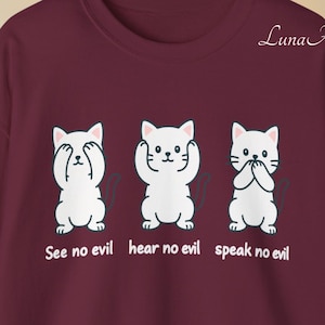 Sudadera de cuello redondo con un lindo gato, sudadera unisex acogedora, regalo para amantes de los gatos, ropa divertida para mascotas, ropa para amantes de los animales