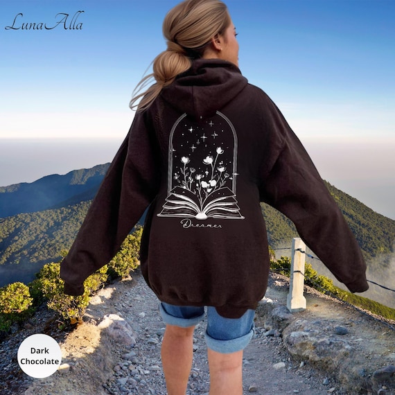 Book Lover Hoodie, Magical Open Book Hoodie, Hoodie Readers, Bookworm Hoodie Gift,Book Flowers Hoodie,Book Hoodie for Teachers or Librarians