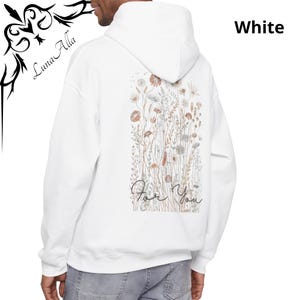 Wildflower Hoodie, Botanical Hoodie, Cottagecore Floral Hoodie, Nature Lover Gift, Floral Hoodie Women, Mom Flower Hoodie, Bohoe Hoodie image 10