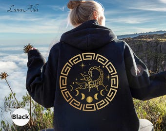Scorpio Hoodie,Zodiac Shirt,November Birthday Gift,Astrologer Sweat,Anniversary Sweater,Zodiac Sweater Her Him,Horoscope Astrology Crewneck