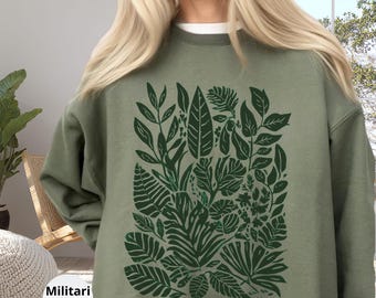 Felpa botanica da donna, regalo per fiorista, pullover floreale stile cottagecore, regalo per amante della natura, felpa floreale da donna, maglietta floreale per la mamma, 5XL