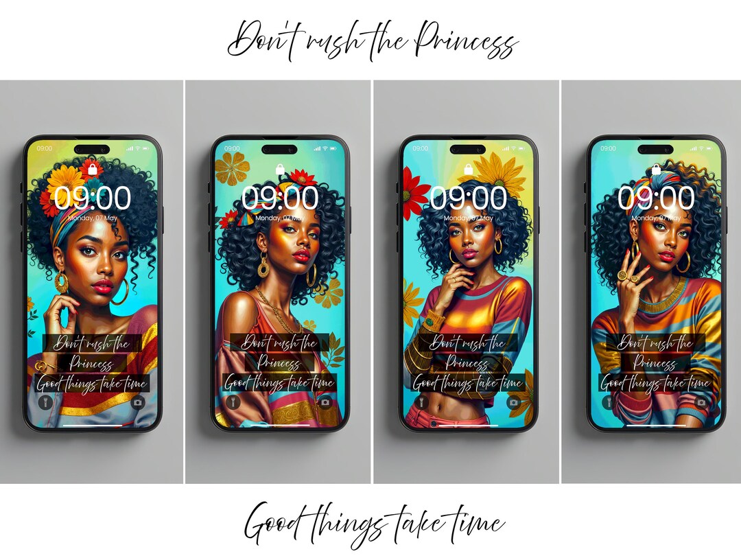 Black Girl Empowerment iPhone Wallpaper | Melanin Magic Art (digital ...