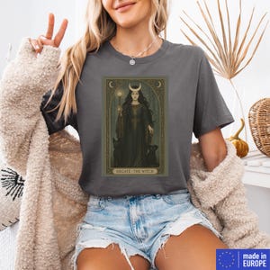 Witchcore Tarot T-Shirt – Dark Feminine Occult Shirt, Mystical Vintage Tee,  Spiritual Aesthetic, Boho Witch Graphic Tee , Gift for Her