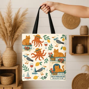 Mittelmeerküste Strandtasche, Sommertasche, Amalfiküste Ästhetik, Einkaufstasche, Küstenstil, Geschenk für sie, perfektes Geschenk für alle Gelegenheiten