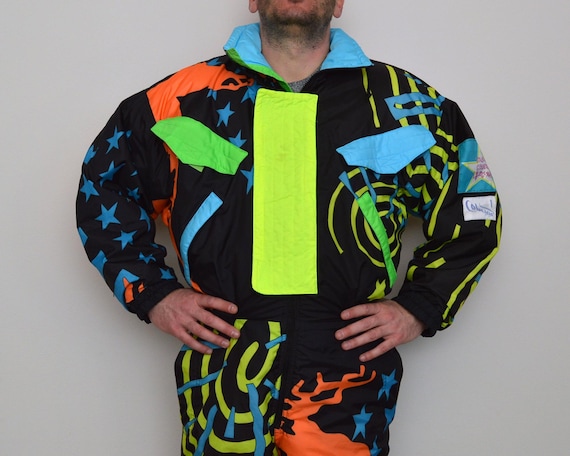 Neon Mens Full Snowsuit Men's Onesie, Snowsuit, One Piece Snowsuit For Adults – MoveAddict