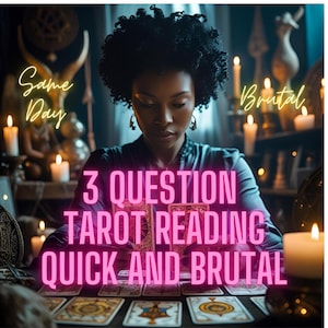 Lectura de tarot de 3 preguntas el mismo día, lectura del amor, perspectivas financieras y profesionales, guía intuitiva del tarot con un 97 % de precisión, lector psíquico rápido