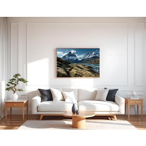 Torres del Paine Print: Patagonia Landscape Photography, Chilean Mountains (Digital Download