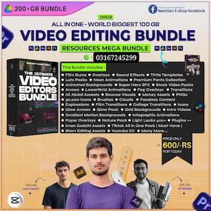 100K+ Editing Bundle|Ultimate Creator’s Mega Bundle 2025 | Templates, Effects, LUTs, SFX and More...