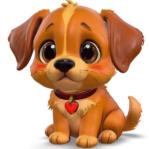 Sniffie – The cutest puppy in the world (as a 3D print model - GLB file!)