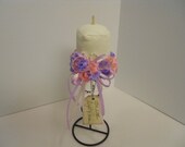 PRICE RREDUCED, Clearance, Spring Candle Make Do Pink and Purple