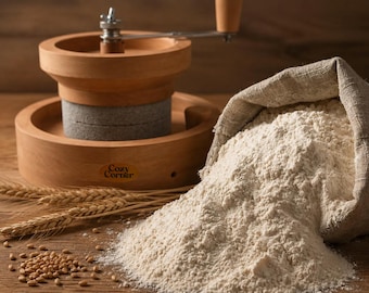 Traditional Stone Grain Mill – Handmade Manual Flour Grinder for Home Use