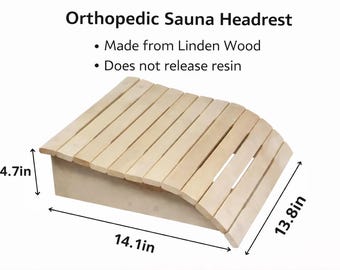 Linden   Wooden Sauna Pillow Steam Room Neck Support Spa Accessory Gift Сауна