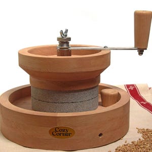 Handheld Granite Flour Mill  Grinder for Seeds, Grains, & Spices