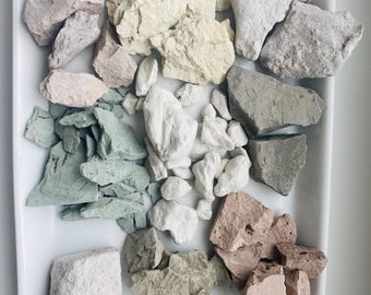 Juego de 9 muestras de arcilla comestible natural – Selección de arcilla pura, 1 libra (450 g)