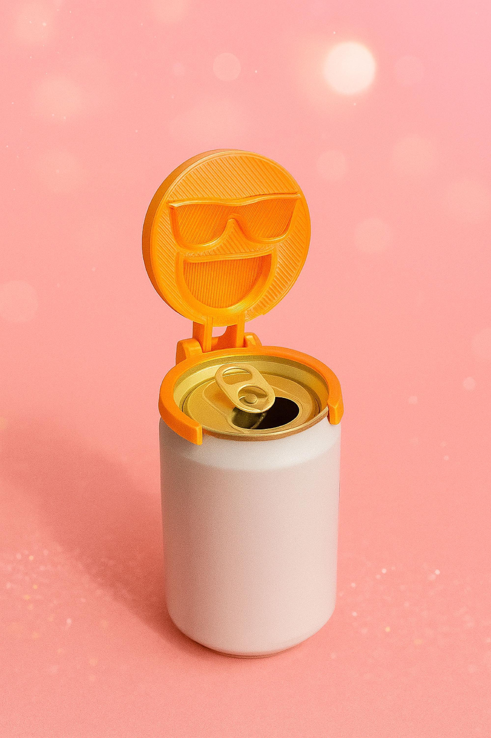 3D Printed Soda Can Cap Party-Proof Can Cov Snap Lid to Identify & Protect Your Drink