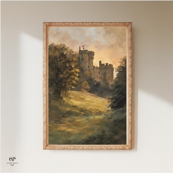 Vintage Gothic Castle Landscape Print | Castlecore Wall Art