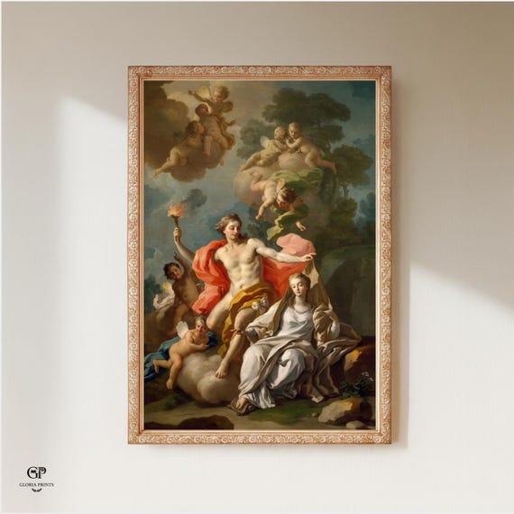 Batoni Neoclassical Mythology Print Ready to Hang, Academic Classical Wall Art Decor Gift