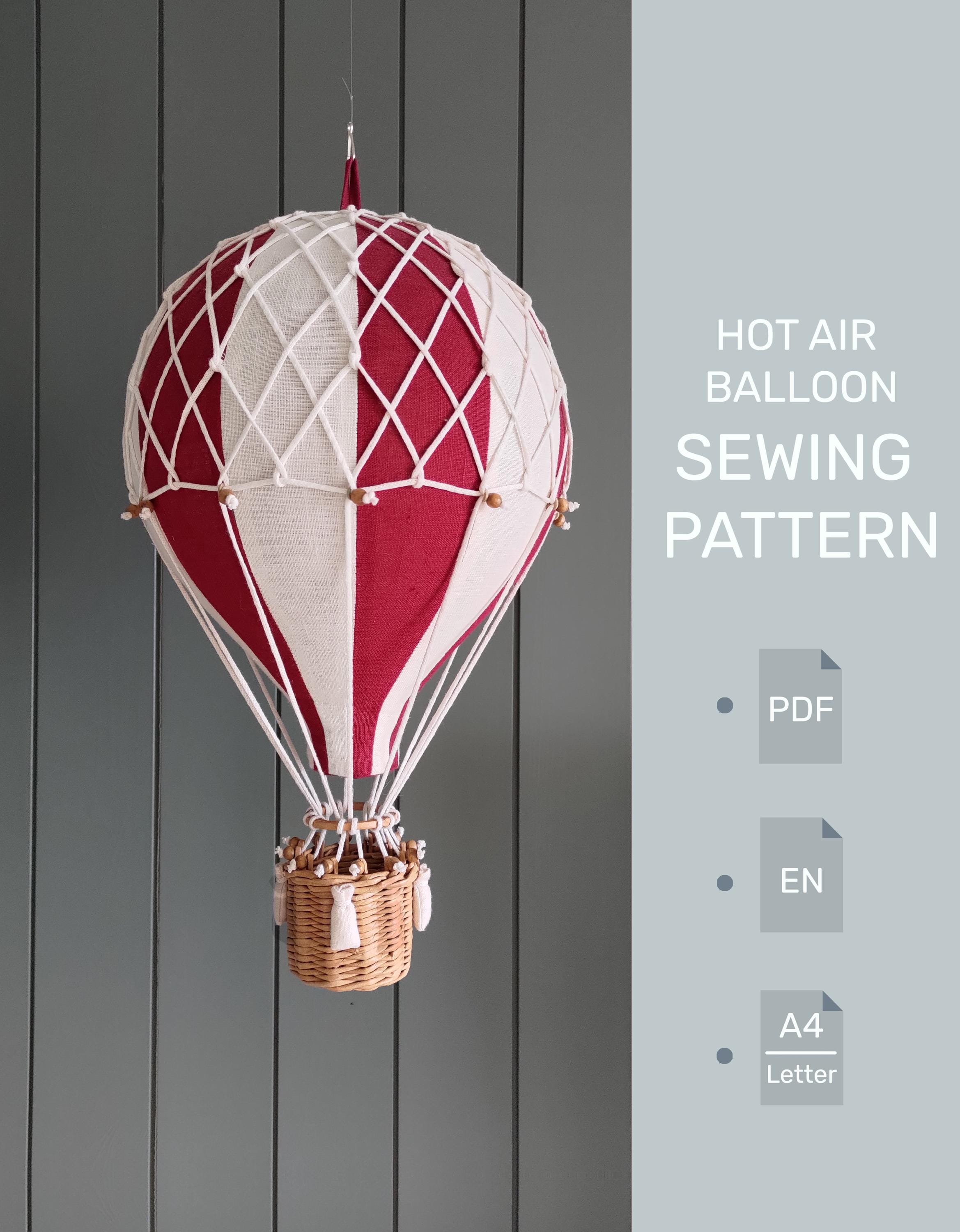 Hot Air Balloon Sewing Pattern PDF • DIY Nursery Decor • Baby Shower ...