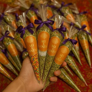 saunf cones/desi wedding favours/ mehndi, dholki, and nikkah favours/fennel cones for wedding/Indian return gifts