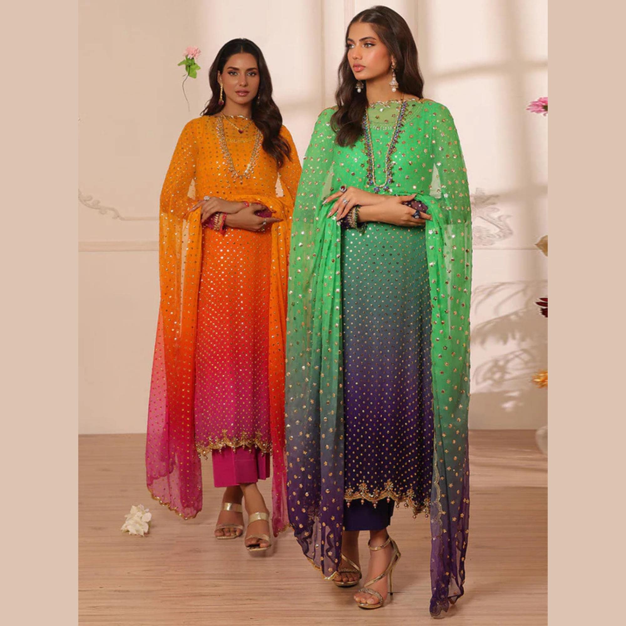green emerald velvet dress Nomi Ansari ENDLESS SKY – Ayla's Atelier main image 0