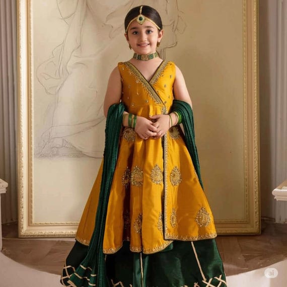 Lehenga choli paquistanesa indiana para meninas, Lehenga