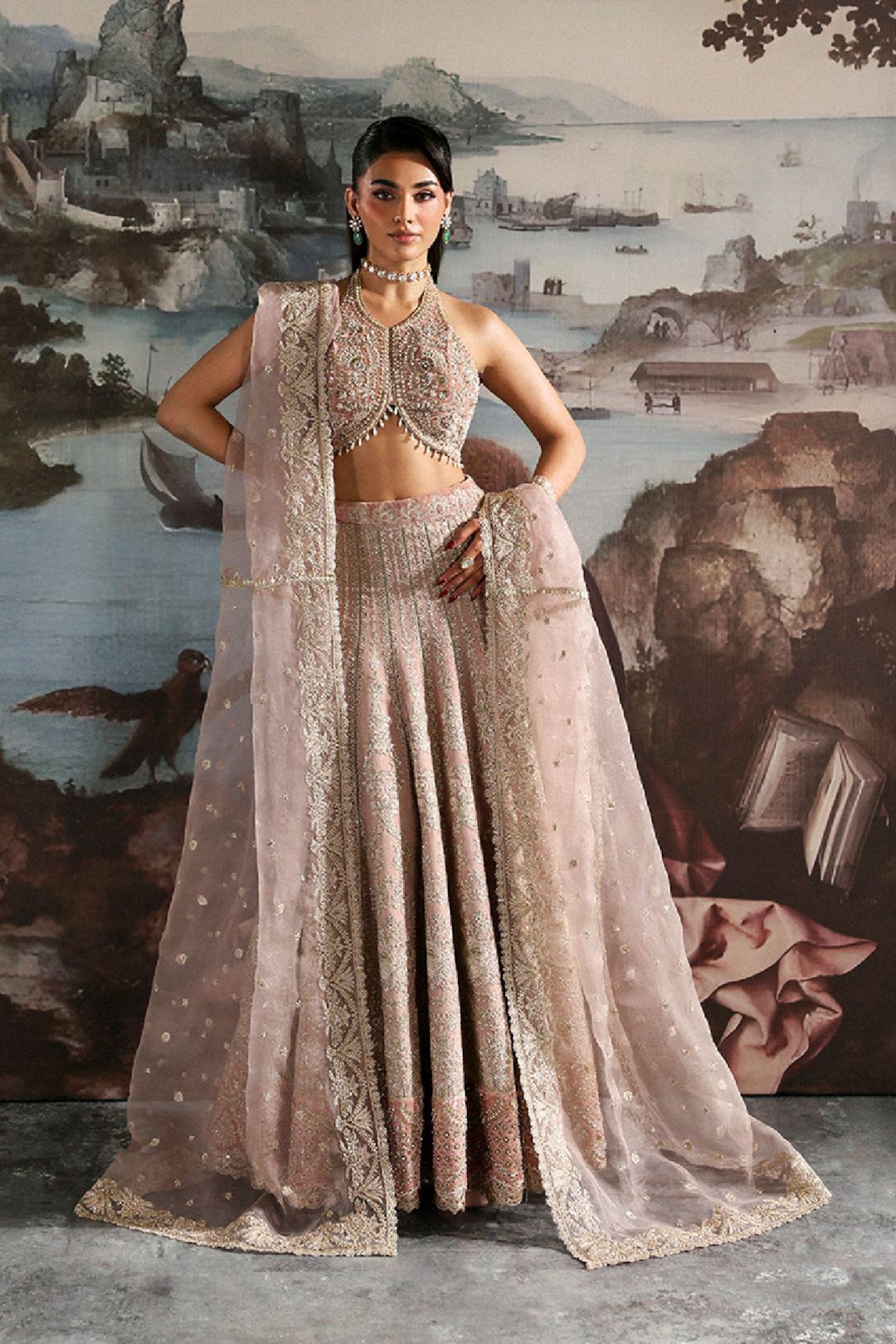 Custom Indian Pakistani Bridal Wedding Wear Dress, Handmade Embroidered Net  Gown, Nikah Engagement Outfit, Maxi Long Dress - Etsy