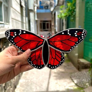 Monarch Butterfly Stained Glass, Monarch Butterfly Suncatcher, Butterfly Stained Glass Suncatcher, Butterfly Stained Glass, Window Decor