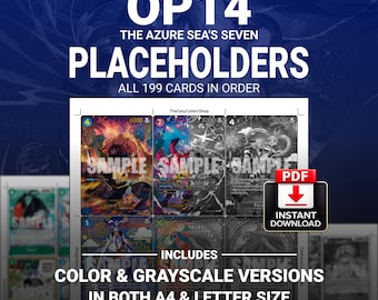 One Piece - Los Siete del Mar Azul (OP14) MARCADORES DE POSICIÓN DEL MASTERSET - Marcadores de posición imprimibles (Descarga digital)