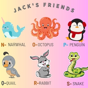 Alfabeto de animales adorables: decoración imprimible para guardería, arte mural educativo para niños pequeños, póster para habitación de bebé, tabla de aprendizaje preescolar para descargar