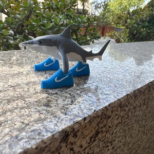 Mini Shark with Blue Sneakers – Funny 3D Art | Unique Desk Decor | Quirky Gift Idea | Brain Rot | Tralalero Tralala