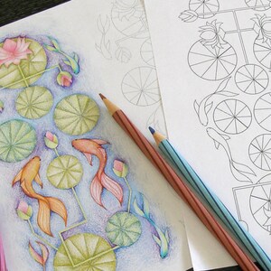 Printable Fishes Adult Bookmarks Coloring Page Digital - Etsy