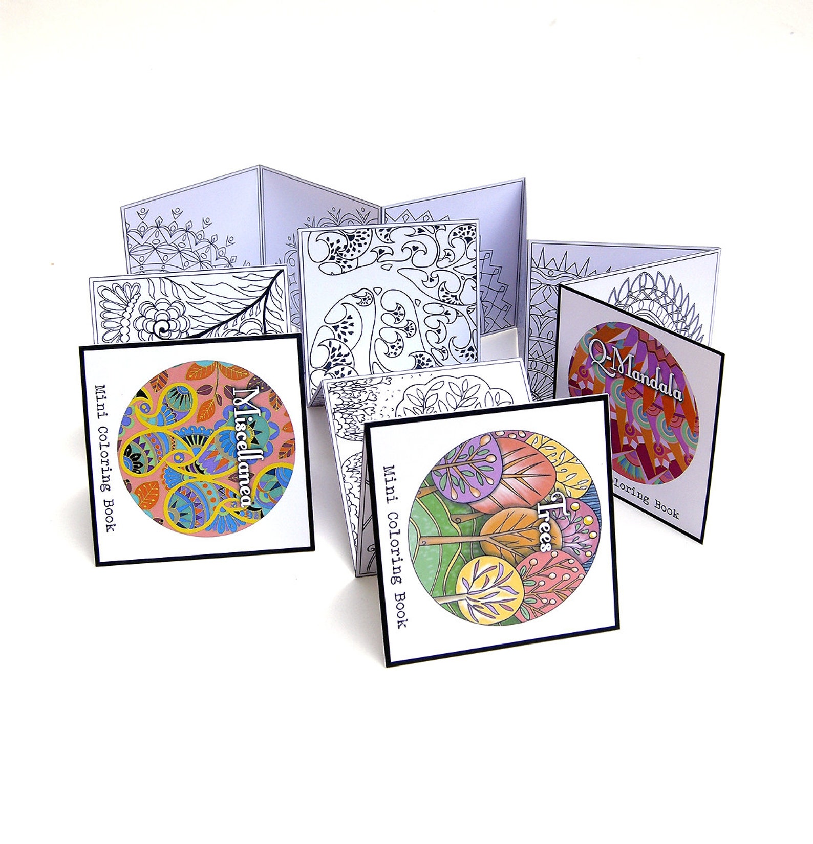 Mini Adult Coloring Books Pocket Size Coloring Book Travel Coloring ...