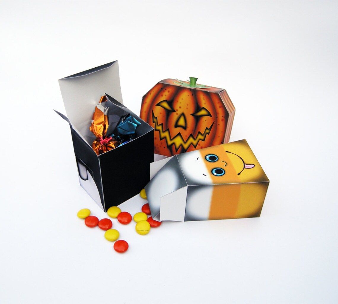 Halloween Printable Candy Boxes Set of 6 Candy Etsy