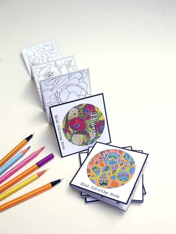 Mini Adult Coloring Books Pocket Size Coloring Book Travel