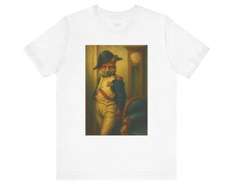Napoleon Räven T-shirt, Antropomorfisk T-shirt, Kortärmad Topp, Unisextröja