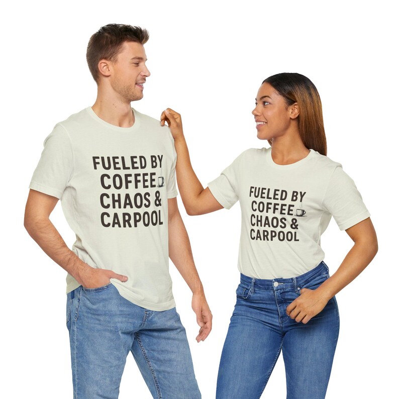 Fueled by Coffee & Chaos Tee: Funny Parent Life Shirt image 8