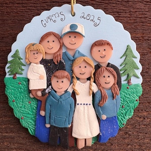 Handmade Family Ornaments, Individual, Christmas Ornament, Keepsake, Polymer Clay