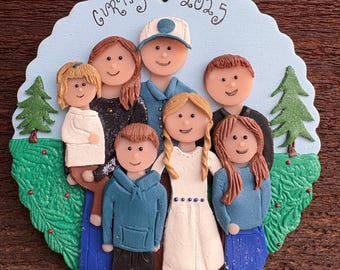 Handgefertigte Familien Ornamente, Individuell, Weihnachtsschmuck, Andenken, Polymer Clay