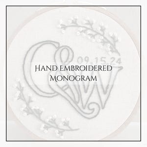 Custom Hand Embroidered Monogram