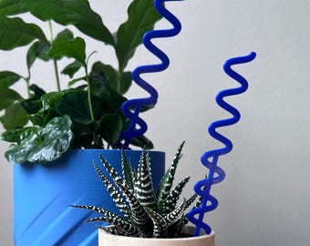 Supporto ondulato per piante e stimolatore di crescita del fogliame - disponibile in blu, verde o turchese - Decorazione ecologica per la casa