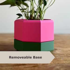 Kolorowa, dwukolorowa, ośmiokątna doniczka z wbudowanym drenażem – ekologiczny prezent do pielęgnacji roślin