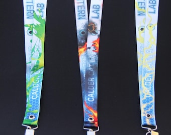 Cordão para crachá de estagiário do laboratório CalderCatLabs