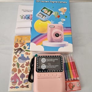 Appareil photo numérique HD à impression instantanée pour enfants avec impression thermique, autocollants et carte SD. Cadeau d'anniversaire pour filles et garçons de 3 à 12 ans.
