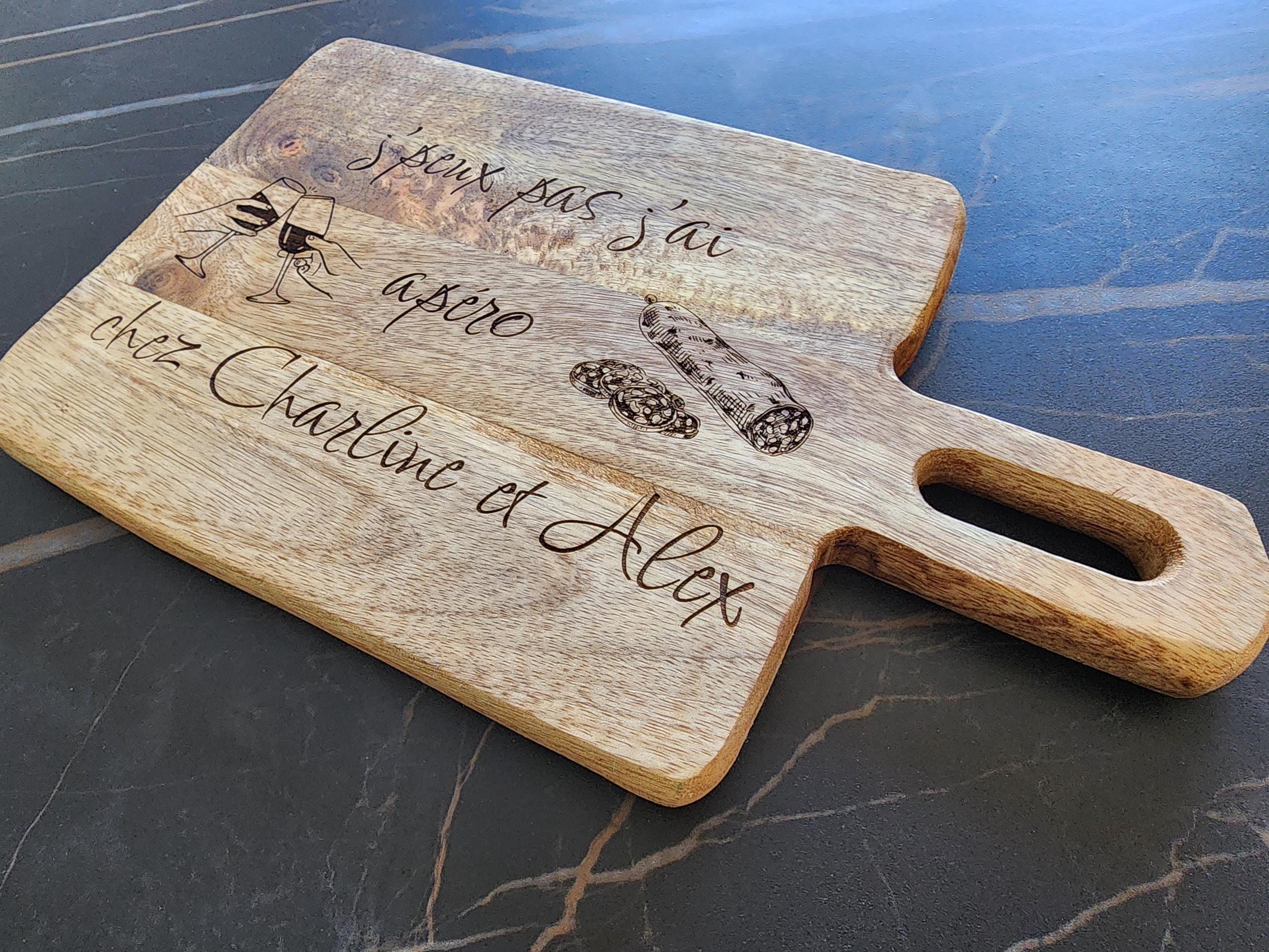 Planche Apéro En Noyer,Idéale Pour Servir Des Snacks Et Du Fromage
