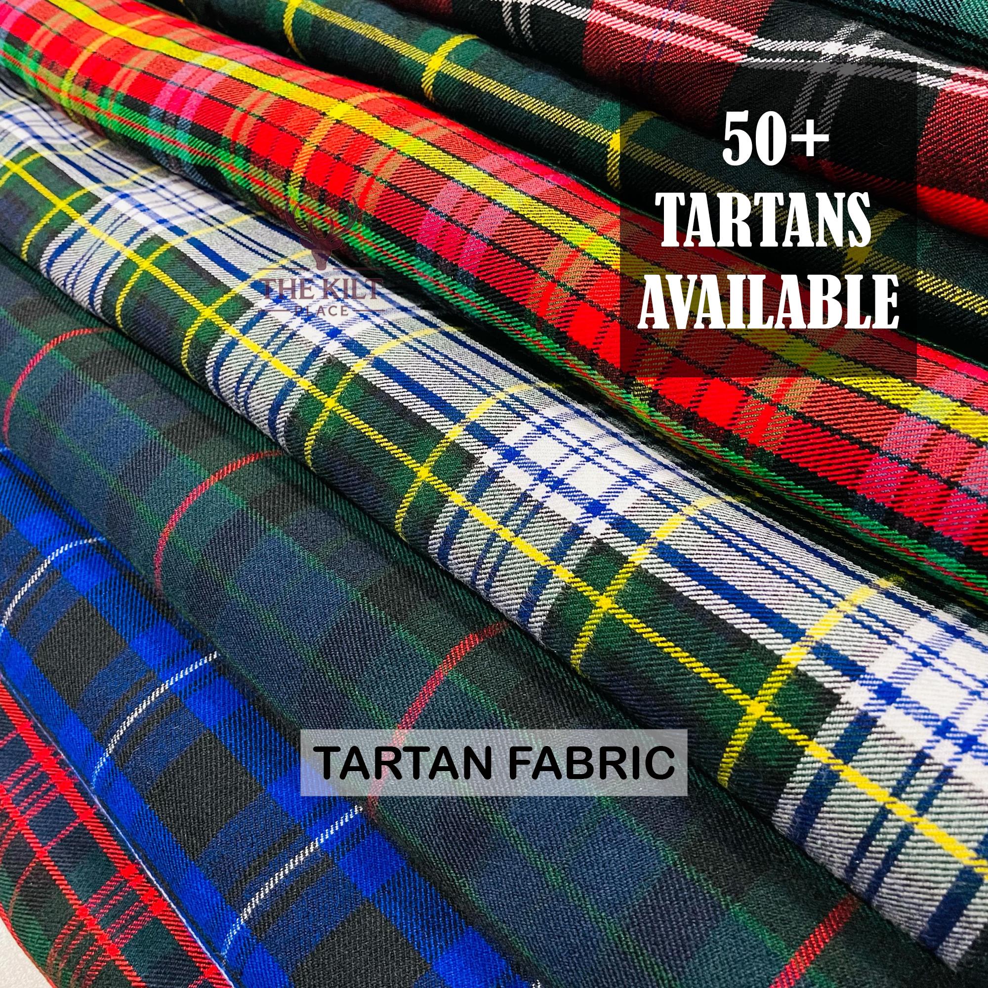 Custom 13oz Scottish Heritage Tartan Fabric by the Yard | 54'' Width | 50+ Highland Clan Plaids Available